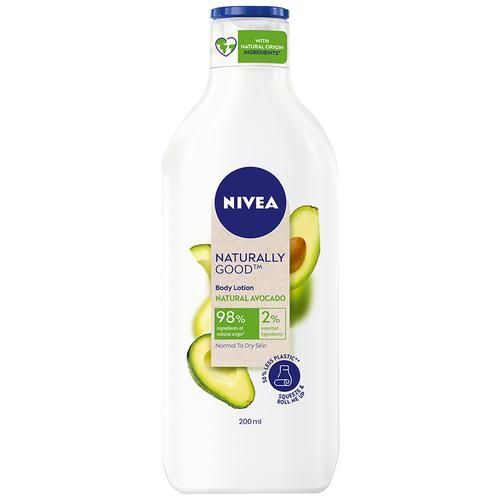 NIVEA Naturally Good Body Lotion - For Normal To Dry Skin With No Parabens, Natural Avocado, 200 ml