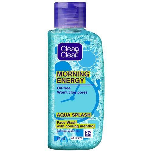 Clean & Clear Morning Energy Aqua Splash Face Wash, 50 ml
