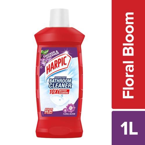 Harpic Disinfectant Bathroom Cleaner Liquid, Floral, 1 L