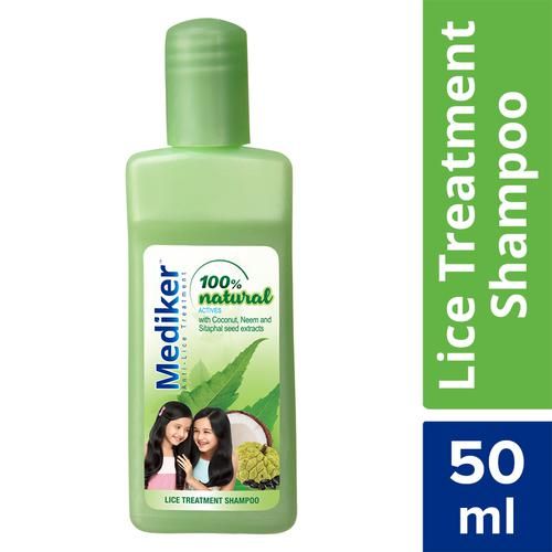 Mediker Lice Treatment Shampoo - Coconut, Neem, 100% Natural, 50 ml