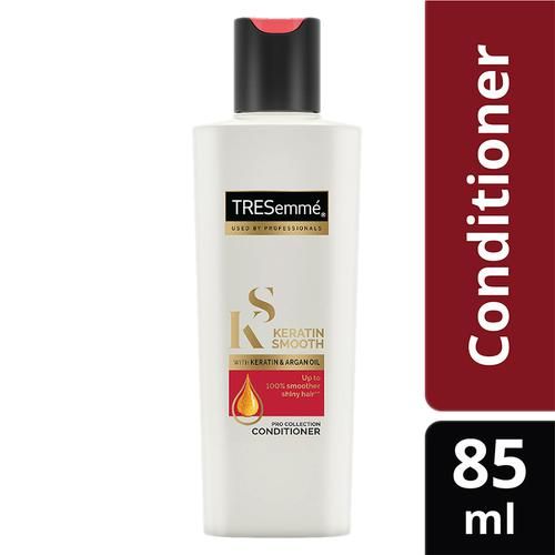 Tresemme Keratin Smooth Pro Collection Conditioner - Keratin & Argan Oil, Upto 100% Smoother Shiny Hair, 80 ml