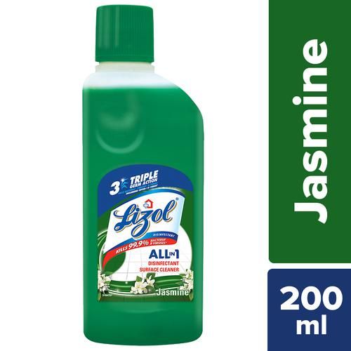 Lizol Disinfectant Surface & Floor Cleaner Liquid - Jasmine, 200 ml