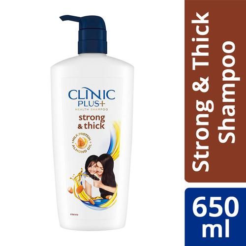 Clinic Plus Strong & Thick Health Shampoo - Milk Protein & Almond Oil, 650 ml