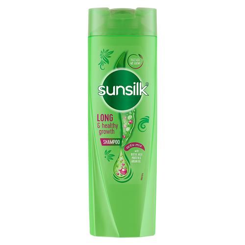 Sunsilk Long & Healthy Growth Shampoo - With Biotin, Milk Protein & Argan Oil, For Healthy Looking & Long Hair, 180 ml