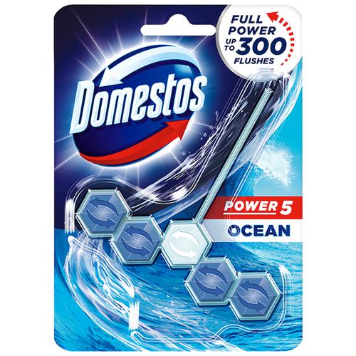 Domestos Power 5 Ocean Toilet Rim Block, 55 g