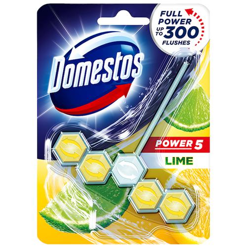 Domestos Power 5 Lime Toilet Rim Block, 55 g
