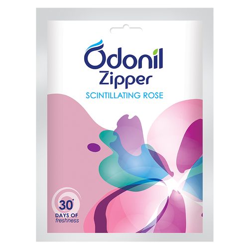 Odonil  Bathroom Air Freshener - Zipper, Scintillating Rose, 10 g