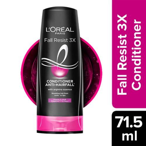 Loreal Paris Fall Resist 3X Anti-Hairfall Conditioner, 71.5 ml