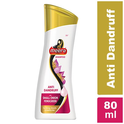 Meera Anti Dandruff Shampoo - With Small Onion & Fenugreek, For Men & Women, 80 ml