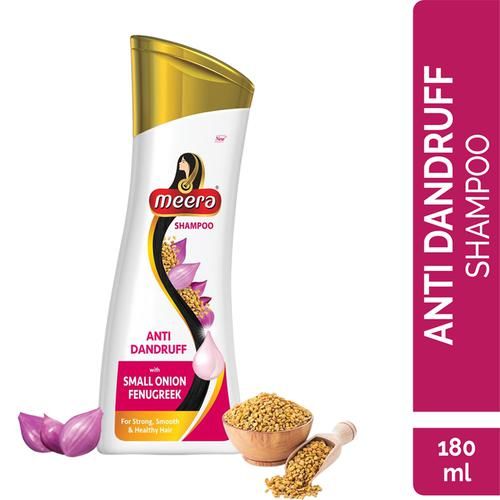 Meera Anti Dandruff Shampoo - With Small Onion & Fenugreek, For Men & Women, 180 ml