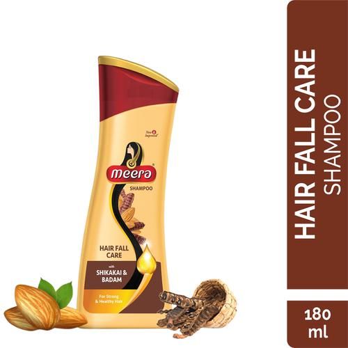 Meera Hair Fall Care Shampoo - With Shikakai & Badam, For Strong & Healthy Hair, For Men & Women, 180 ml