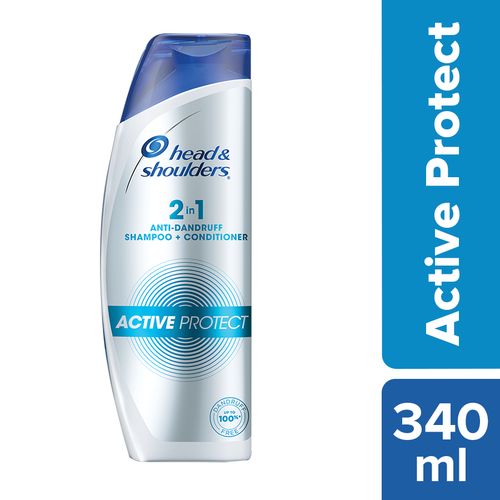 Head & shoulders Active Protect 2 in 1 Anti-Dandruff Shampoo + Conditioner, Upto 100% Dandruff Free, 340 ml