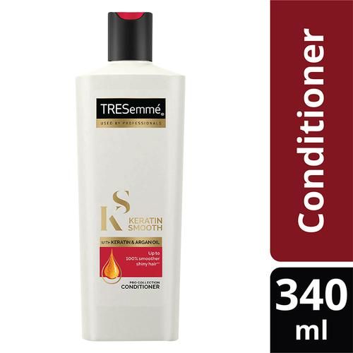 Tresemme Keratin Smooth Pro Collection Conditioner - Keratin & Argan Oil, Upto 100% Smoother Shiny Hair, 335 ml