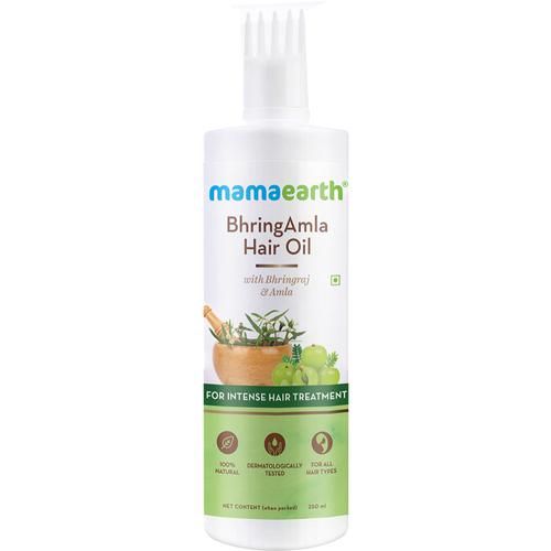 Mamaearth Bhringamla Hair Oil - 100% Natural, Dermatologically Tested, 250 ml