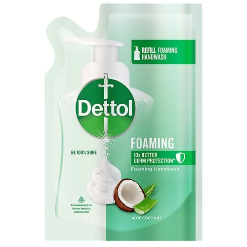 Dettol Foaming Handwash - 10x Better Germ Protection, Aloe Coconut, 200 ml Refill
