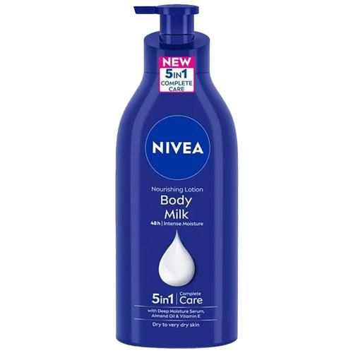 NIVEA Body Milk Nourishing Lotion - Very Dry Skin, With Deep Moisture Serum & 2X Almond Oil, 48h Intensive Moisture Care, 600 ml