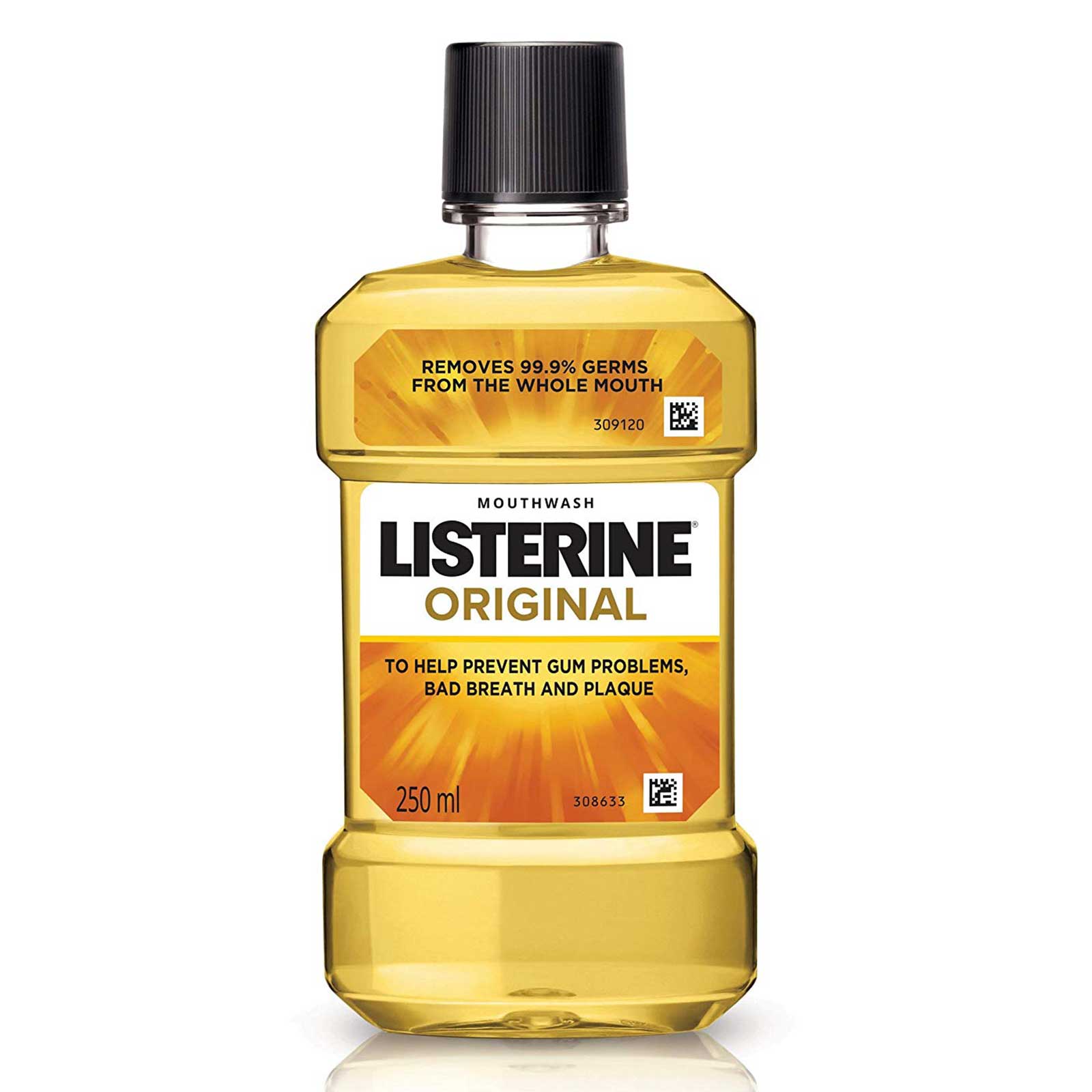 Listerine Mouthwash Liquid  Original Removes 99.9 Germs 250 Ml