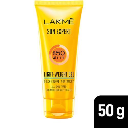 Lakme Sun Expert - SPF 50, PA+++, Ultramatte Gel, Non-Sticky, Quick Absorb, 50 g