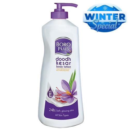 Boroplus Body Lotion With Goodness Of Dhoodh, Badam & Kesar, Provides 24Hrs Moisturisation, 400 ml