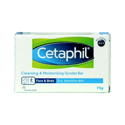 Cetaphil Cleansing & Moisturizing Syndet Bar, 75 ml