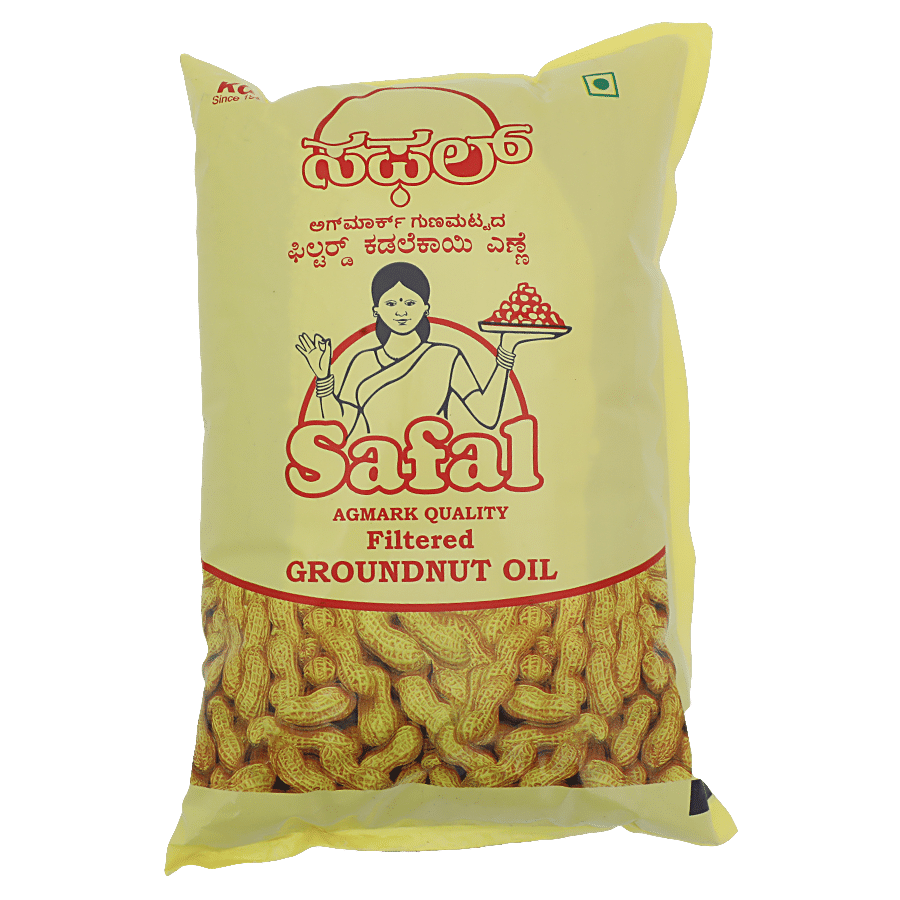 Safal Filtered Groundnut Oil 1 Ltr Pouch