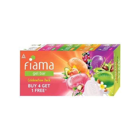 Fiama Soap Pack with 5 Unique Gel Bars - Buy 4 get 1 Free