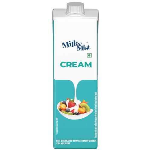Milky Mist Fresh Cream - Medium Fat, Rich Smooth Texture, 250 ml