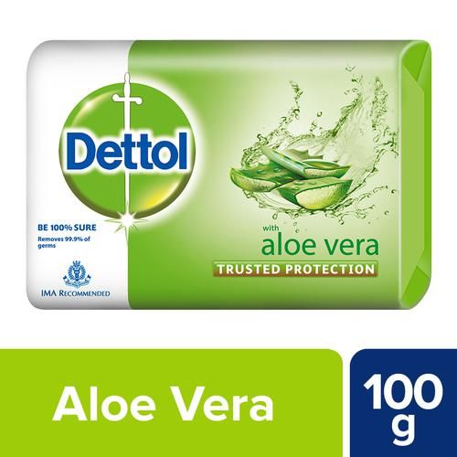 Dettol Aloe Vera Bathing Bar Soap, 100 g