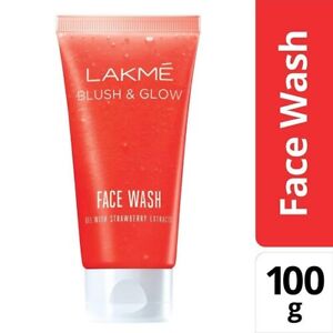 Lakme Blush And Glow Strawberry Gel Face Wash 100g FREE SHIPING
