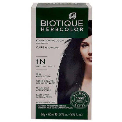 Biotique Herbcolor Conditioning Color, Natural Black (1) 50 g + 110 ml