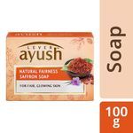 Lever Ayush Natural Fairness Saffron Soap For Fair Glowing Skin 100 G