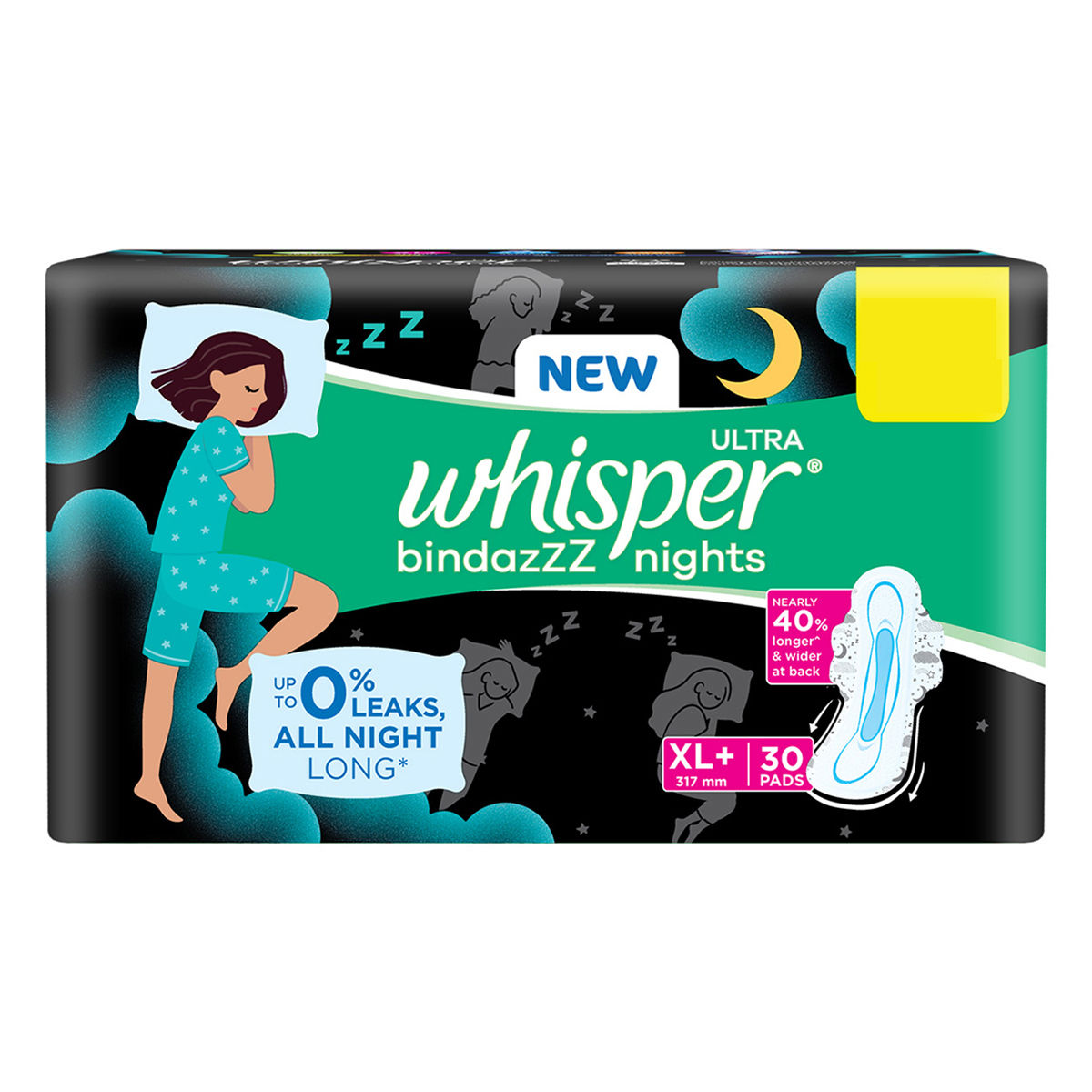 CVB Whisper Ultra Bindazzz Nights Xl+ 317Mm 30Pads