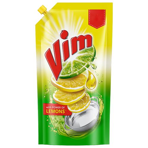 Vim Dishwash Liquid Gel  Lemon 900 Ml Refill Pouch