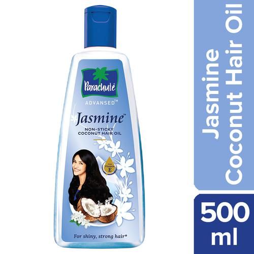 Parachute  Advansed Jasmine Coconut Hair Oil With Vitamin E - Non-Sticky, For Healthy Shiny Hair, 500 ml