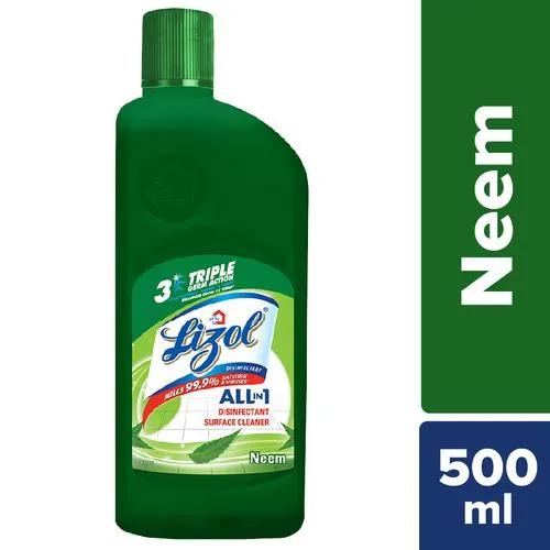 Lizol Disinfectant Surface  Floor Cleaner Liquid Neem 500ml