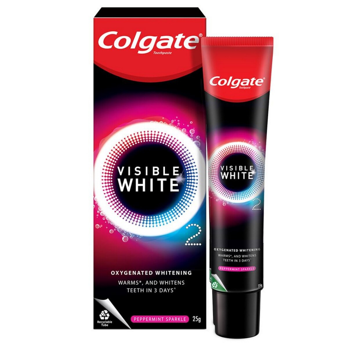 Colgate Visible White O2 Toothpaste 25gm Box