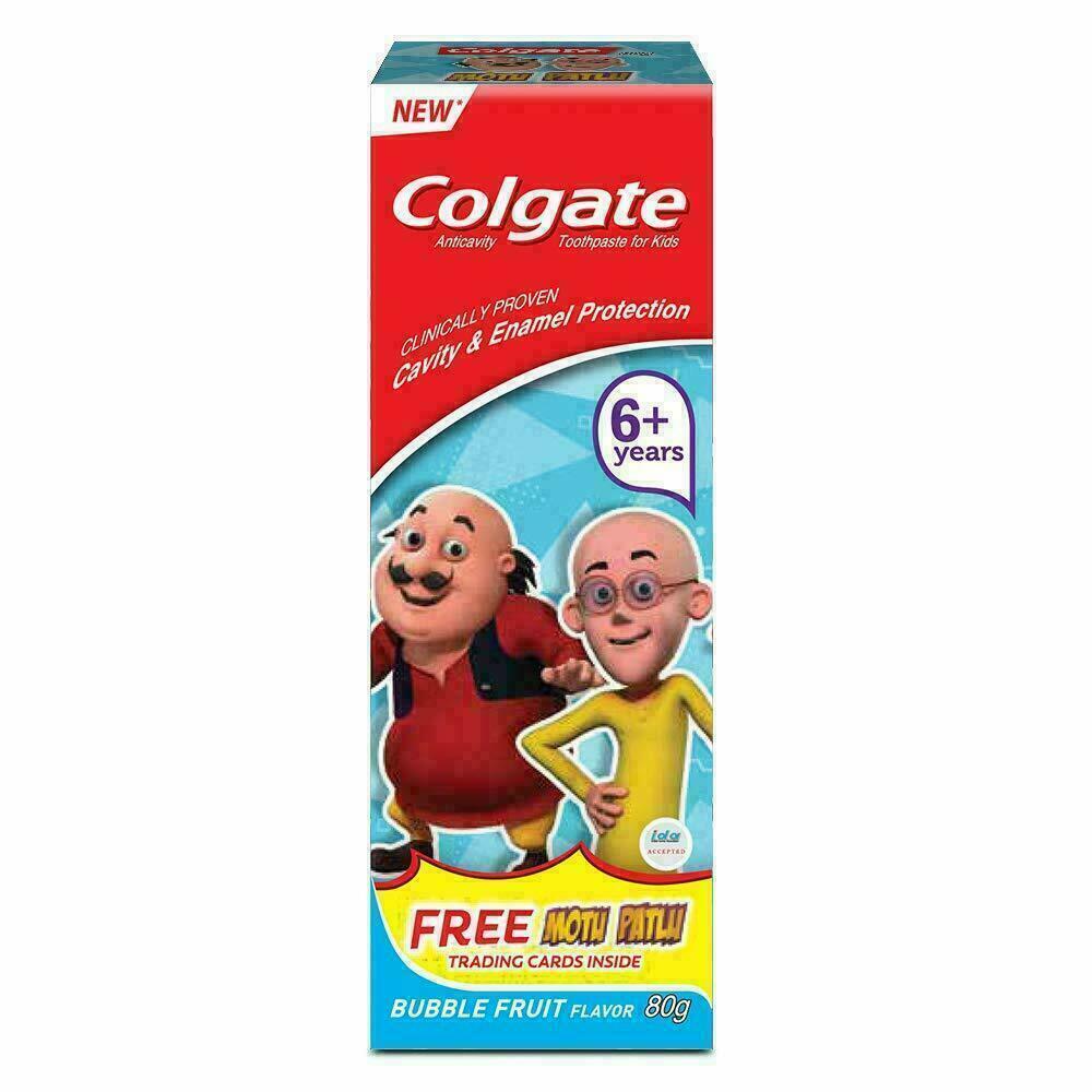 Colgate Anticavity Motu Patlu Kids Toothpaste  Bubble Fruit flavour  80gm