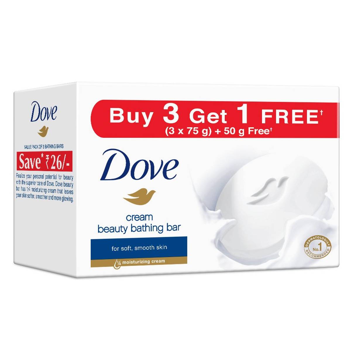 Dove Cream Beauty Bathing Bar 3x75g