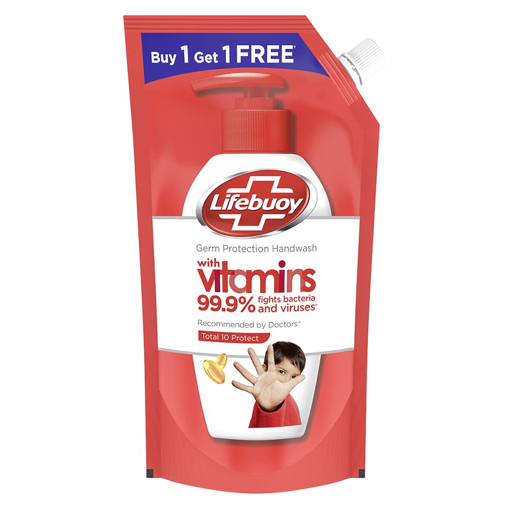 Lifebuoy Germ Protection Handwash With Vitamins 99.9 Fights Bacteria And Viruses 725ml