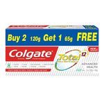 Colgate Total Advanced Health Anticavity Toothpaste 305 G Buy 2 Get 1 Free 2x120g  Free 65g