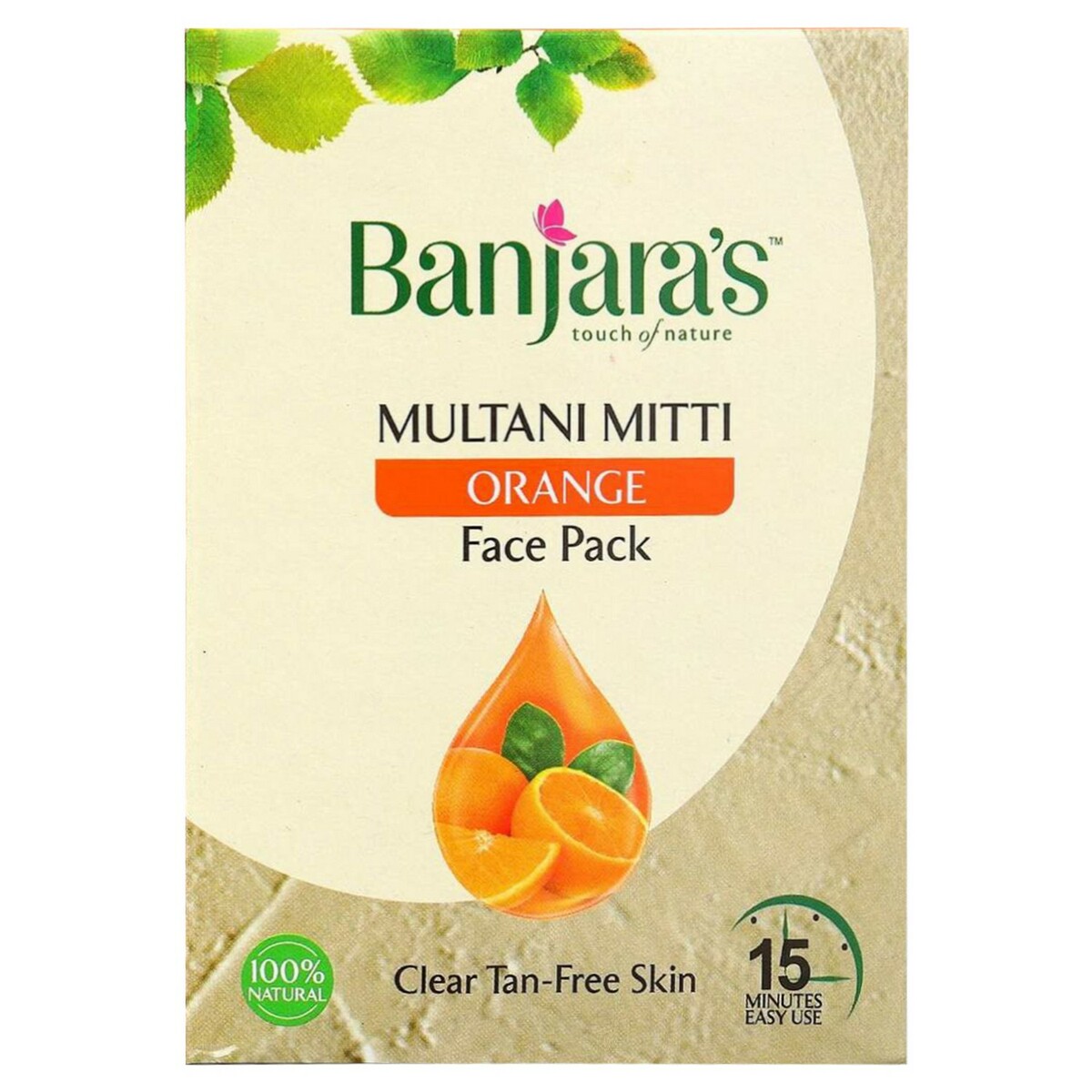 Banjaras Multani Mitti Orange Face Pack Powder 100g