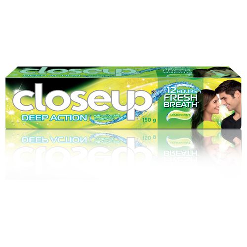 Close Up Deep Action Lemon Mint Anti Germ Gel Toothpaste 150 G