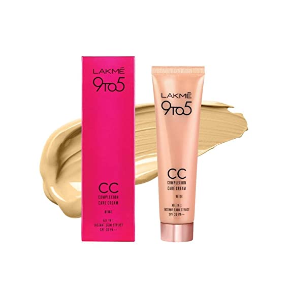 Lakme 9 To 5 Complexion Care Cream  Beige 9 G Tube