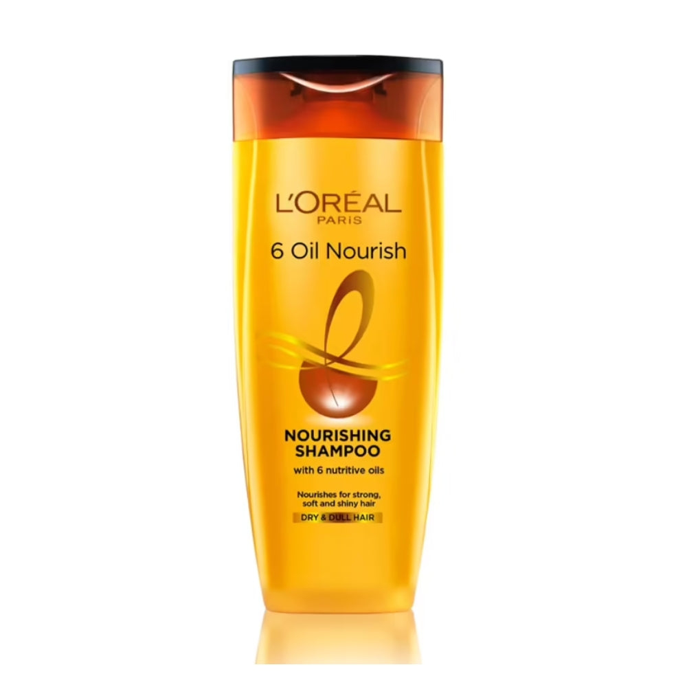 LOreal Paris 6 Oil Nourish Shampoo For Moisturising  Hydrating Dry  Dull Hair 180ml