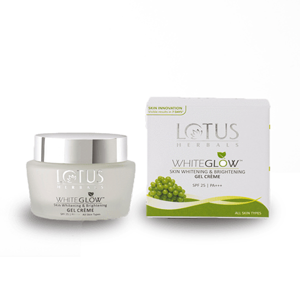 Lotus Herbals White Glow Skin Whitening  Brightening Gel Cream60G
