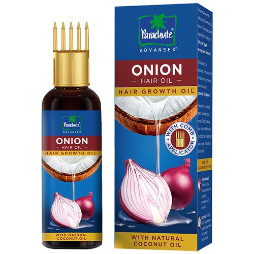 Parachute Advansed Onion Hair Oil - With Comb Applicator, For Growth, Hair Fall Control, 200 ml