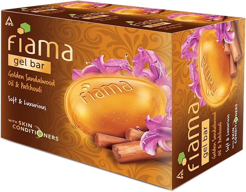 Himalaya Itc Fiama Gel Bar Golden Sandalwood Oil  Patchouli B3G1 125Gx4
