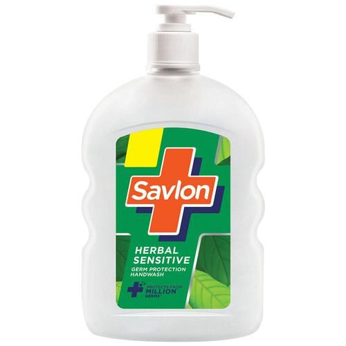 Savlon Herbal Sensitive Germ Protection Handwash - Protects From Million Germs, 500 ml Pump
