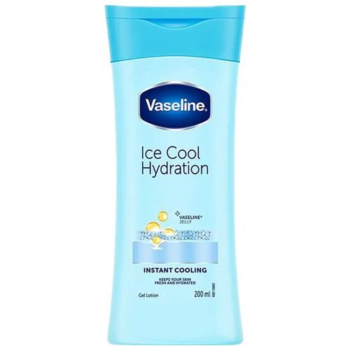 Vaseline Ice Cool Hydration Gel Lotion - Keeps Your Skin Fresh & Hydrated, + Vaseline Jelly, 200 ml