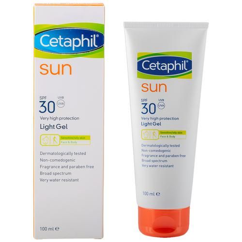 Cetaphil Sun SPF 30 Light Gel - For Sensitive Skin, Body & Face, Broad Spectrum, High Protection, 100 ml